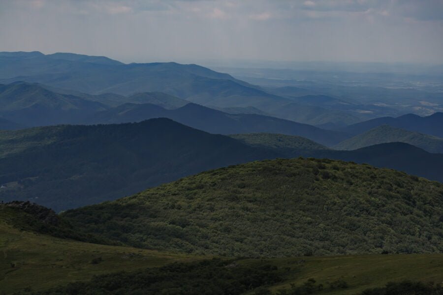 Blue Ridge Mountain Top View Of Valley