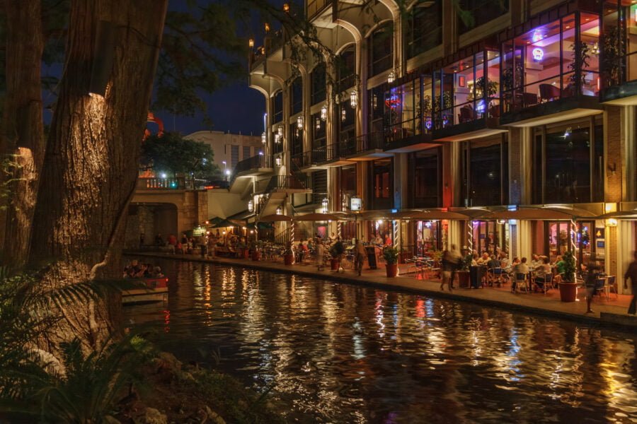 Nighttime On The San Antonio Riverwalk