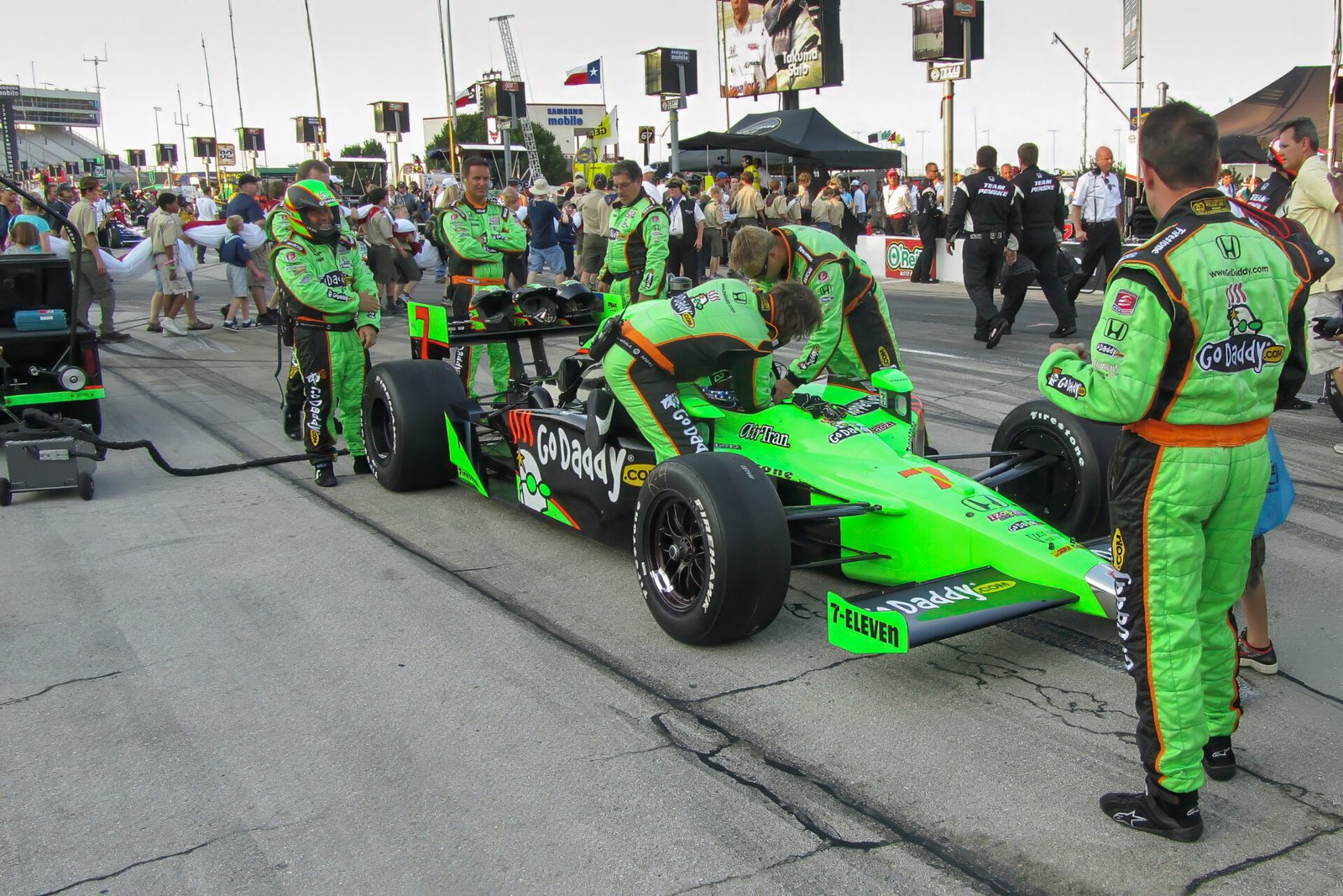 Danica Patrick Gets Buckled In Before Texas Twin 275