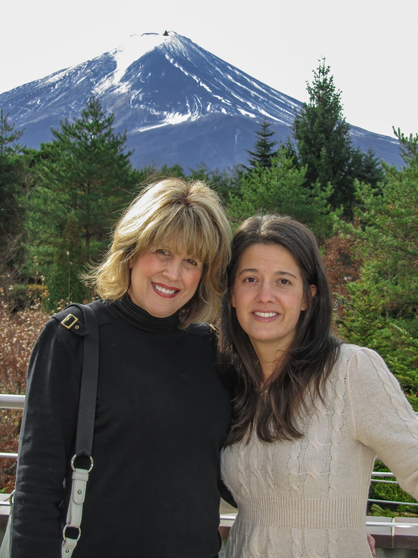 Pam And Heather By Mt Fuji