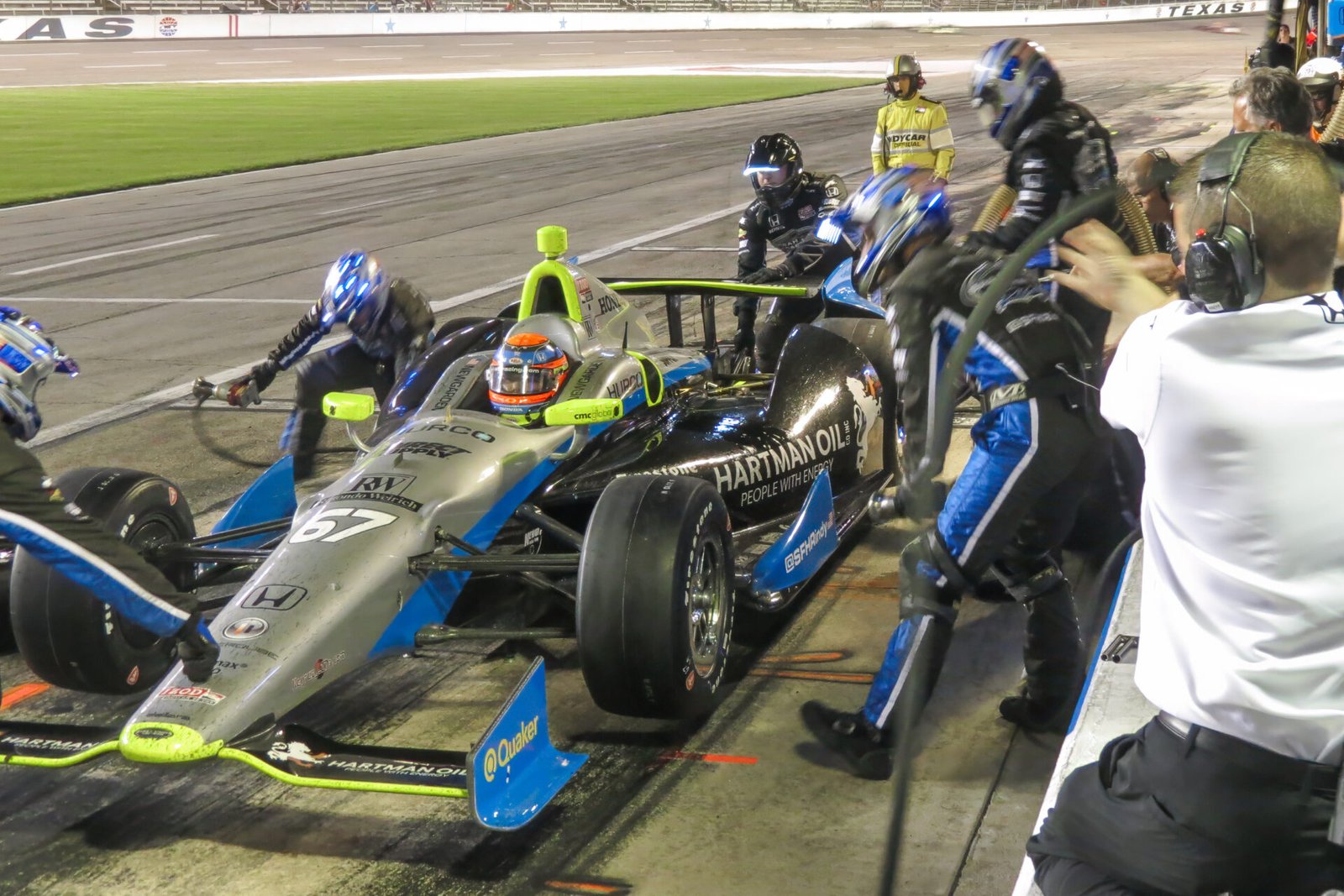 Josef Newgarden Pit Stop During Firestone 550 At Texas