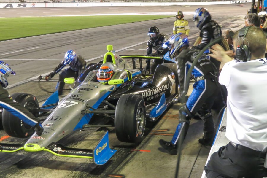 Josef Newgarden Pit Stop During Firestone 550 At Texas