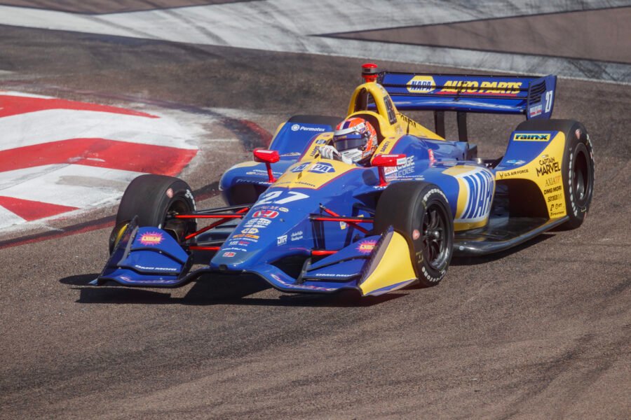 Alexander Rossi Through Turn 1 St Pete Grand Prix 2019