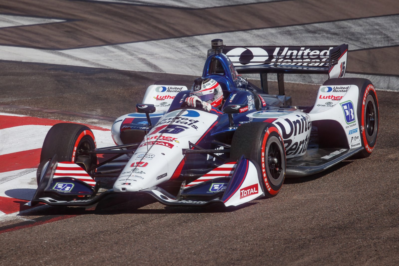 Graham Rahal Through Turn 1 St Pete Grand Prix 2019