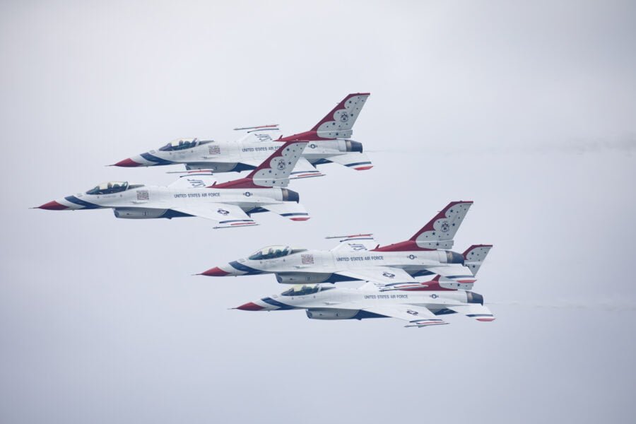 Air Force Thunderbirds Fly By Left