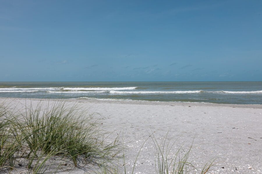 Waves From Gulf Of Mexico On Turner Beach