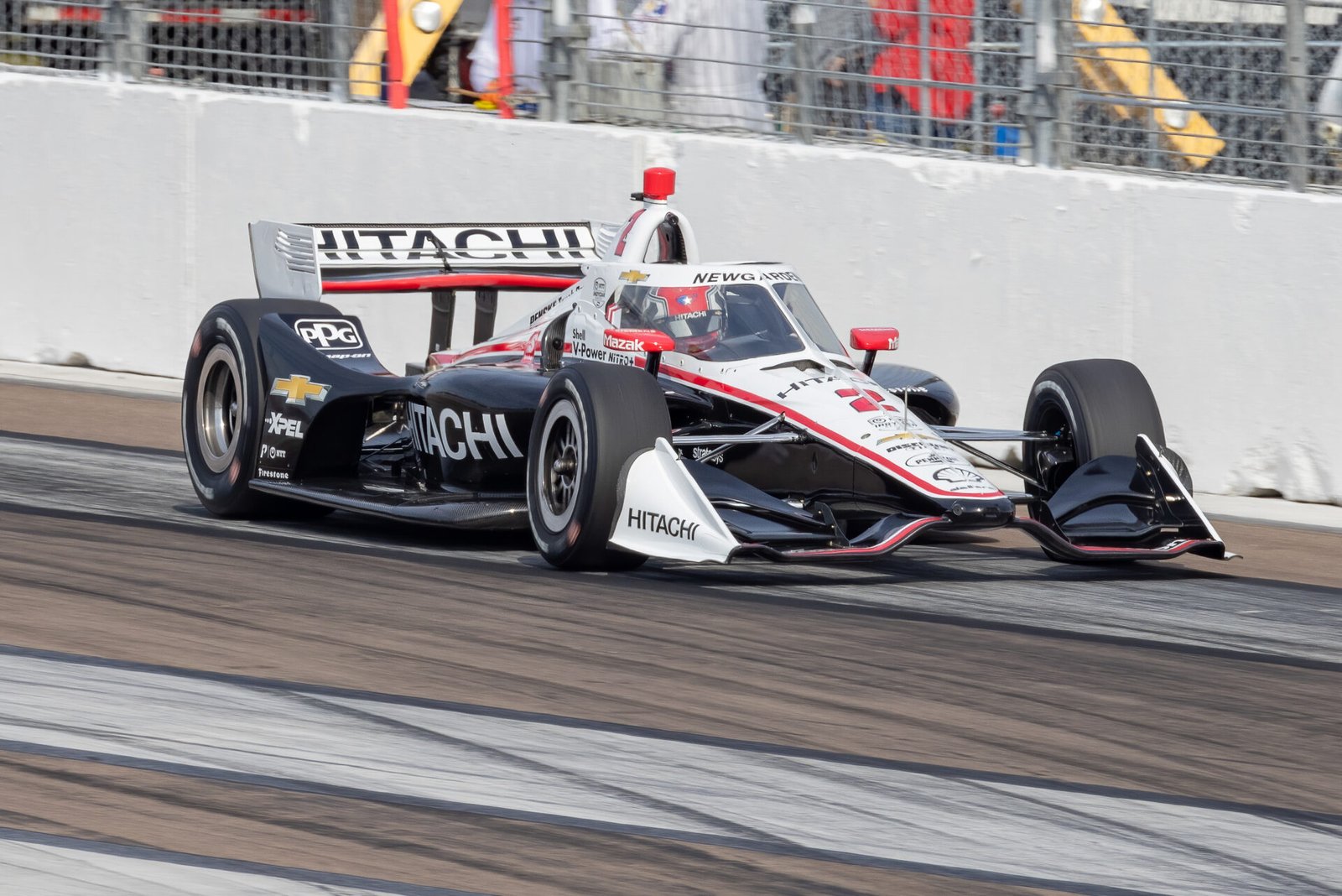 Josef Newgarden On Brakes Entering Turn 1 St Pete Grand Prix 2021