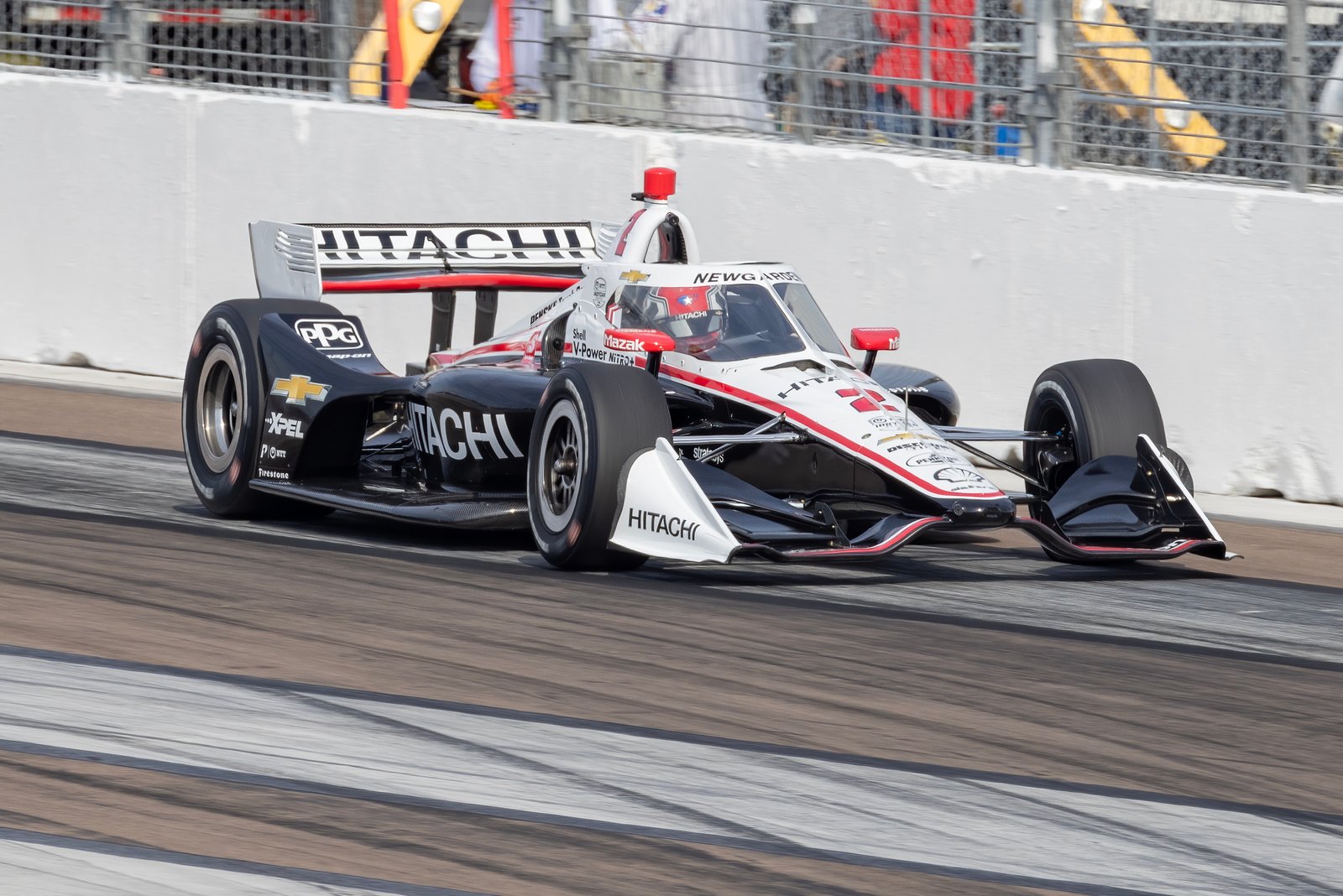 Josef Newgarden On Brakes Entering Turn 1 St Pete Grand Prix 202