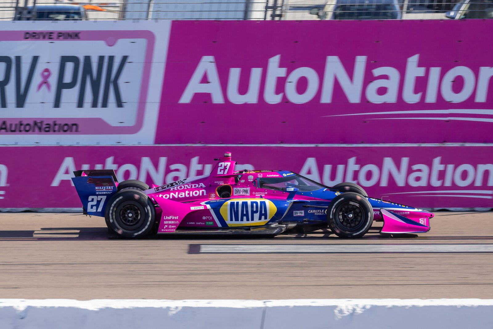 Alexander Rossi On Front Straight St Pete Grand Prix 2022