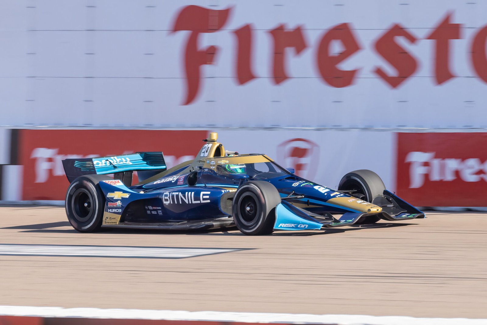 Conor Daly Down Front Straight St Pete Grand Prix 2022