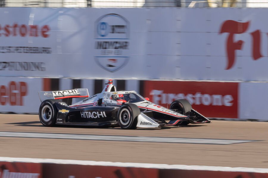 Josef Newgarden Down Front Straight St Pete Grand Prix 2022