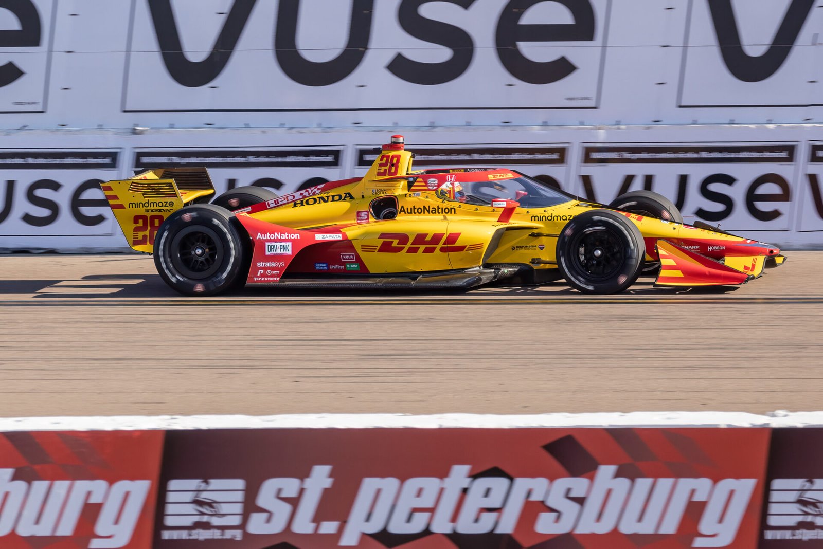 Romain Grosjean On Front Straight St Pete Grand Prix 2022