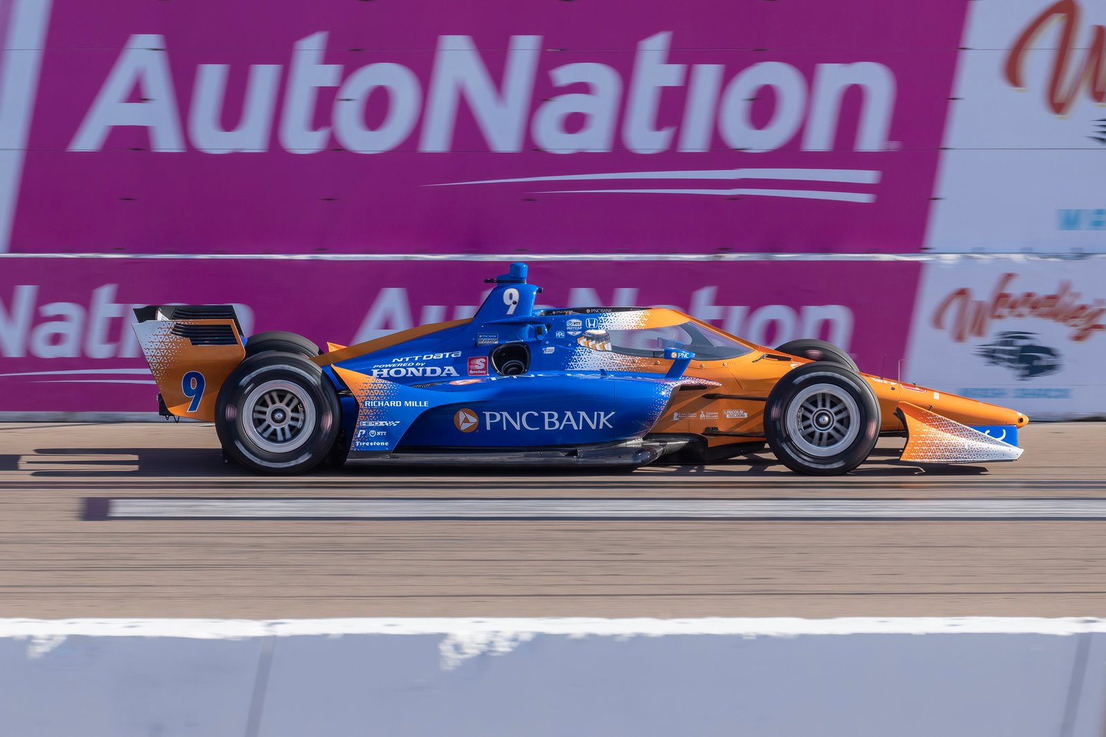 Scott Dixon On Front Straight St Pete Grand Prix 2022