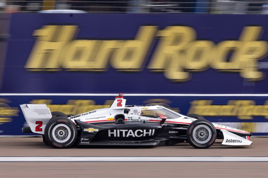 Josef Newgarden On Front Straight St Pete Grand Prix 2023