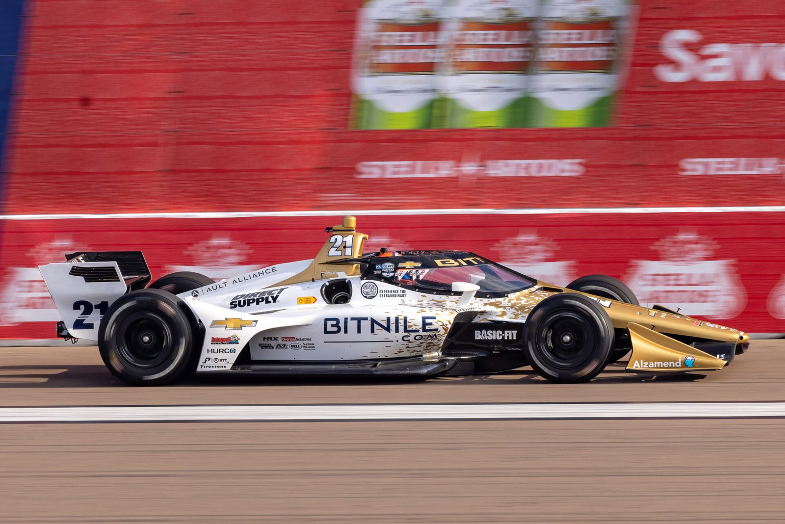 Rinus Veekay On Front Straight St Pete Grand Prix 2023