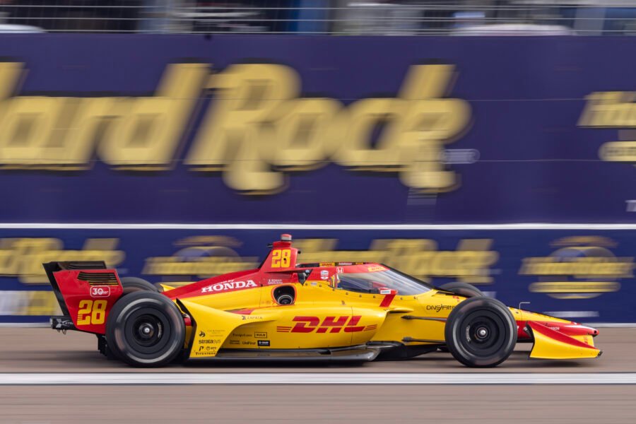 Romain Grosjean On Front Straight St Pete Grand Prix 2023