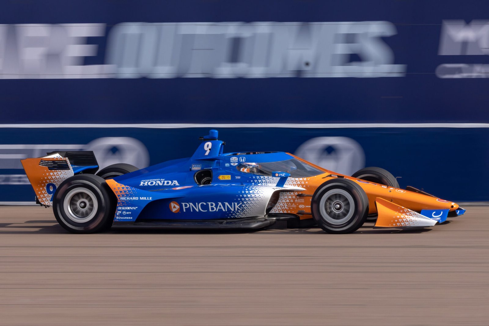 Scott Dixon On Front Straight St Pete Grand Prix 2023