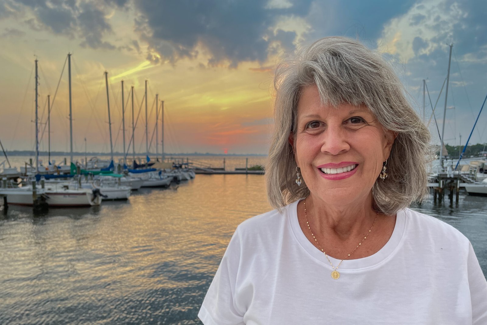 Pam At Regatta Pointe Marina At Sunset