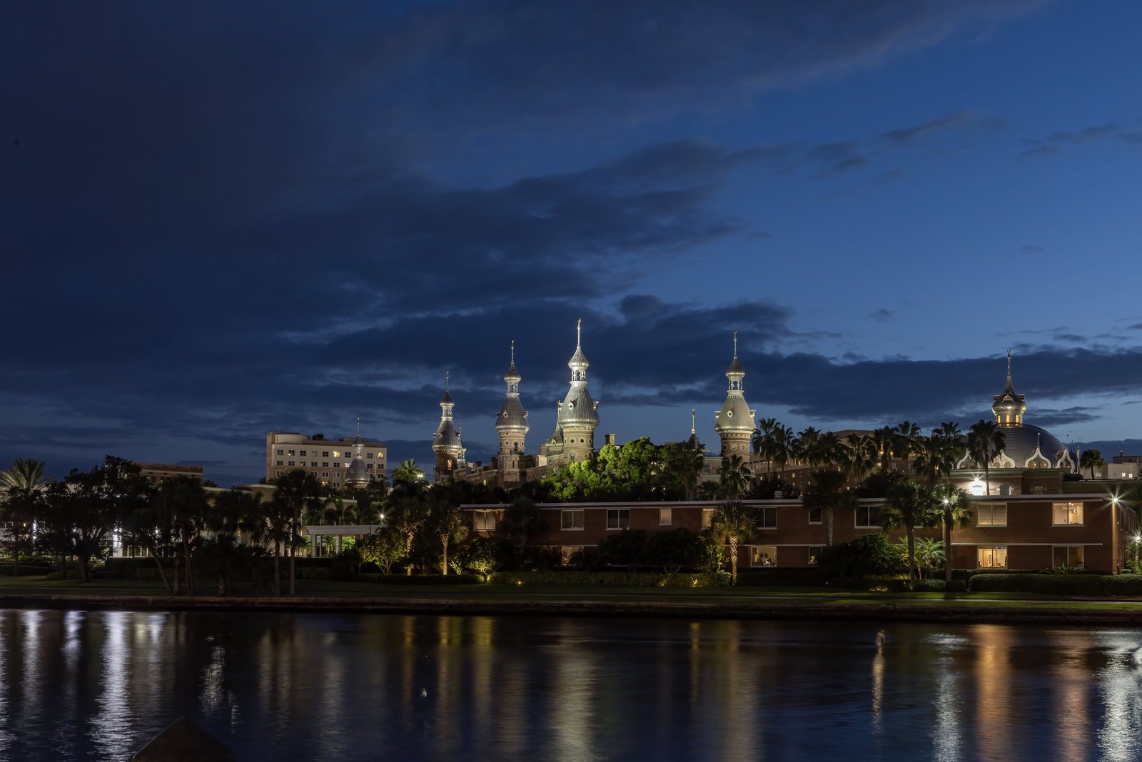 Plant Hall At University Of Tampa At Dusk