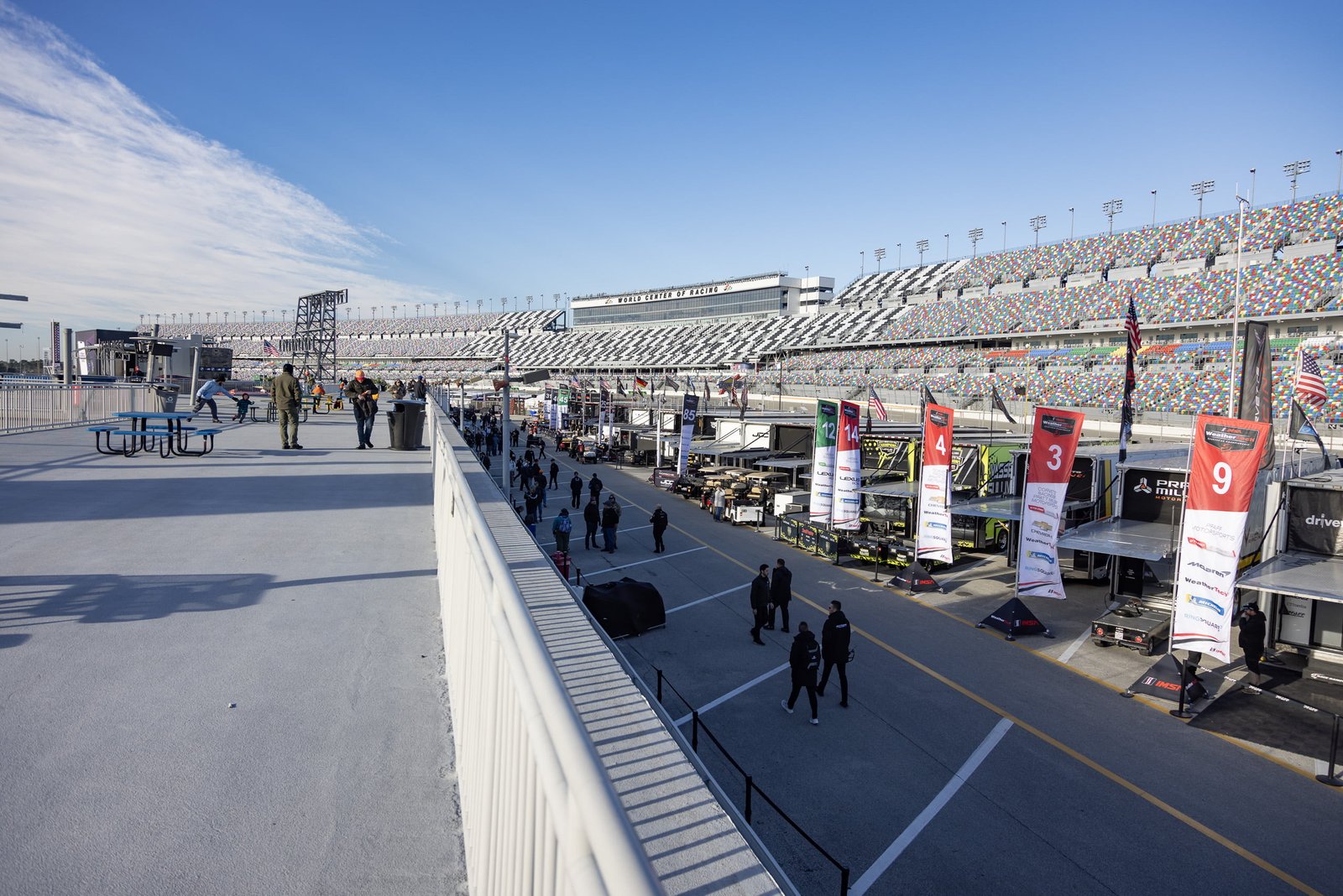 View Of Daytona International Speedway From Garage Roof