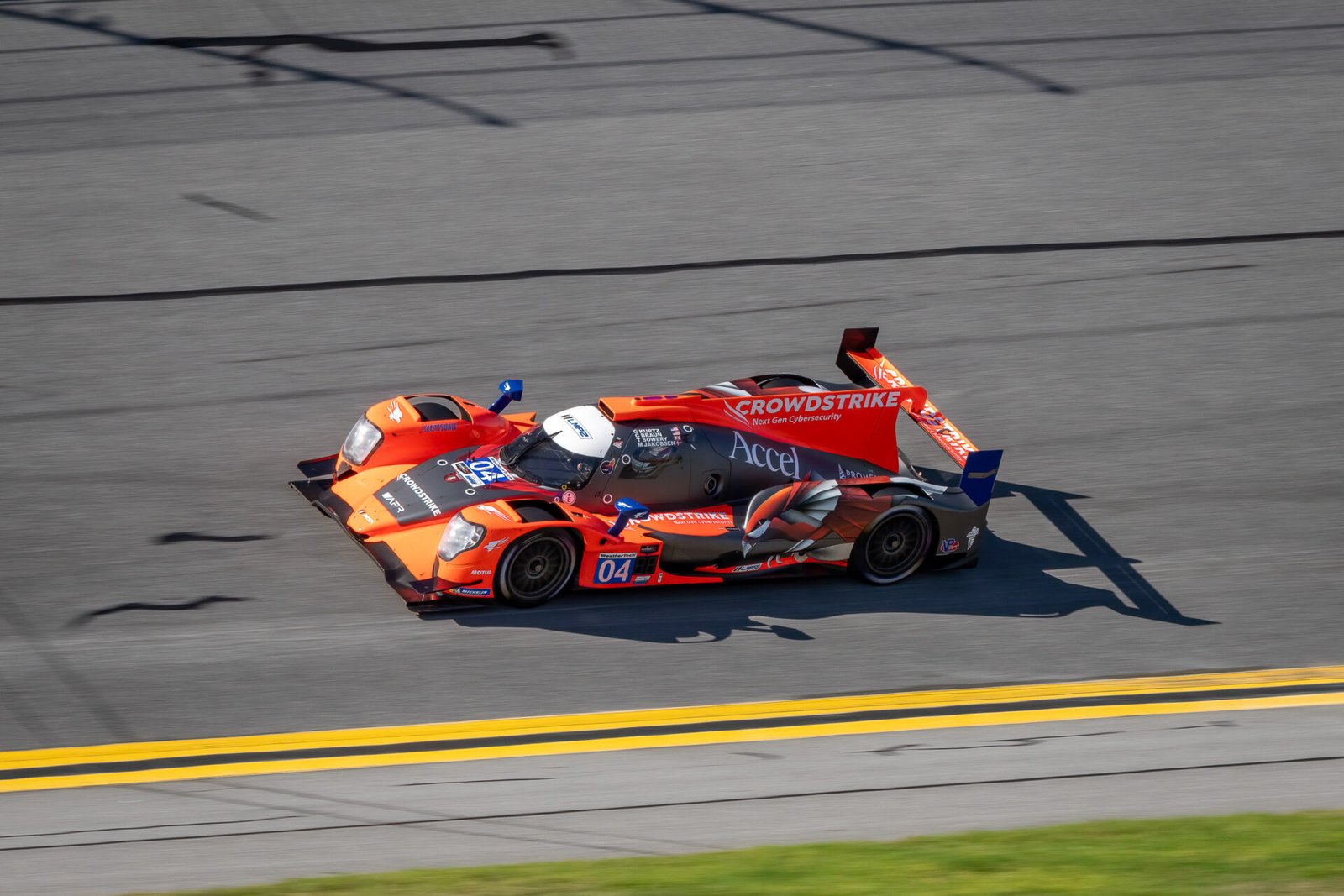04 Crowdstrike Racing Oreca In Turn 1 At Daytona International Speedway 2024