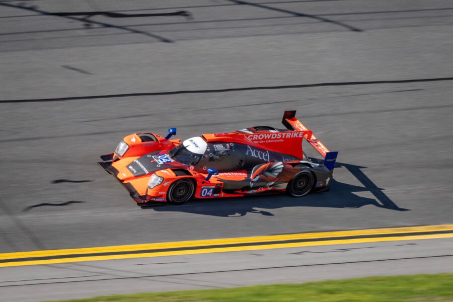 04 Crowdstrike Racing Oreca In Turn 1 At Daytona International S