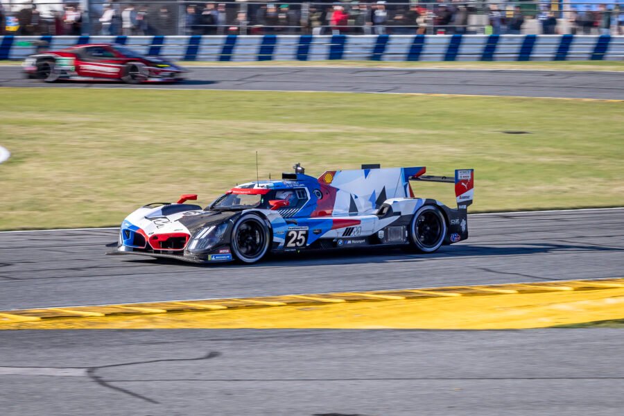 25 Team Rll Bmw Exiting International Horseshoe At Daytona Inter