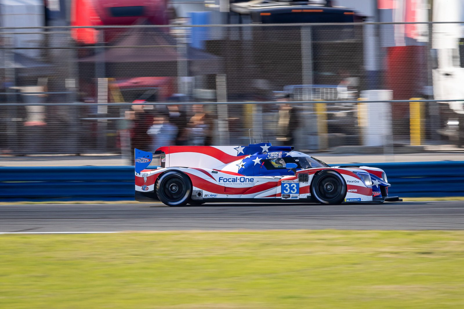 33 Sean Creech Motorsport Oreca Entering International Horseshoe At Daytona International Speedway 2024