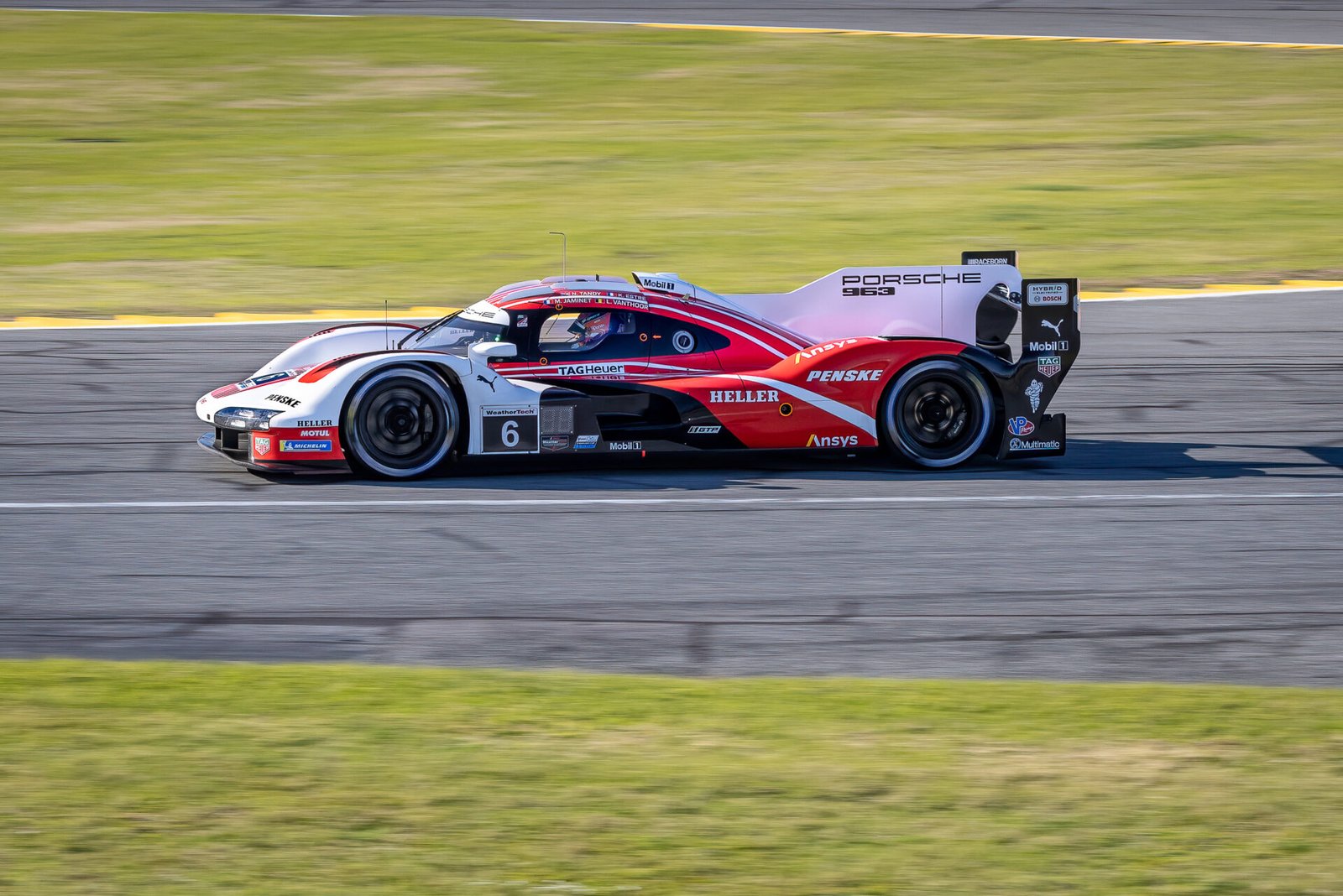 6 Penske Motorsports Porsche Exiting International Horseshoe At Daytona International Speedway 2024