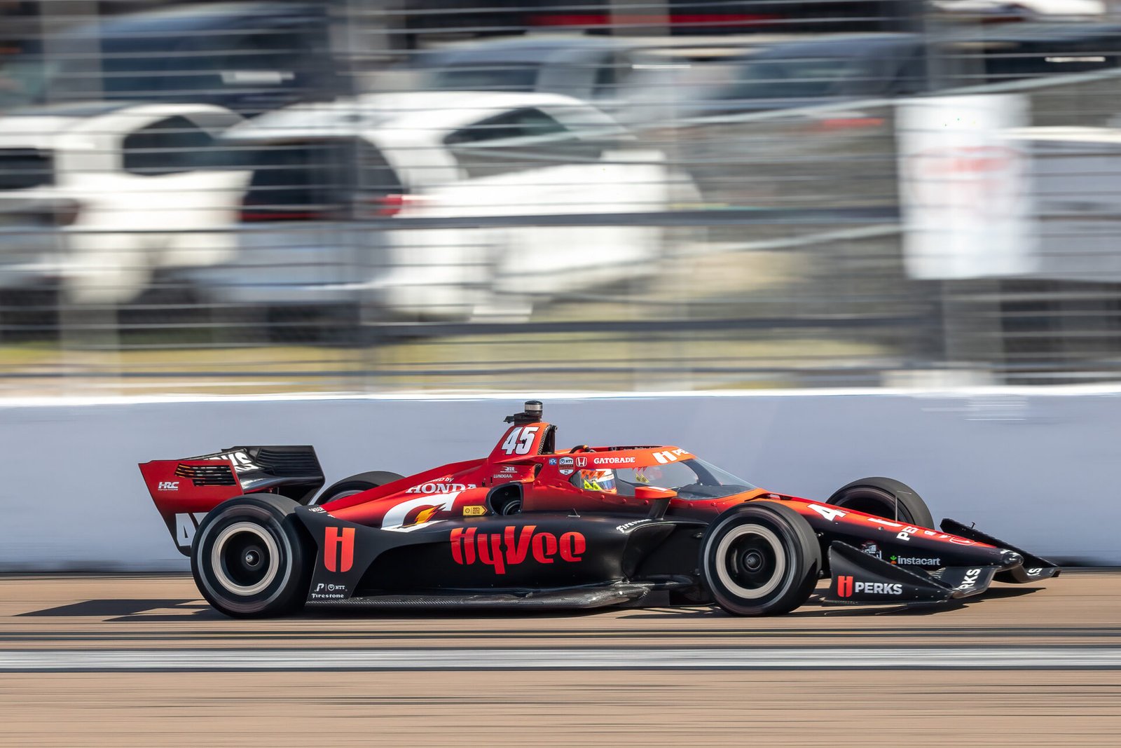 Christian Lundgaard On Main Straight St Pete Grand Prix 2024