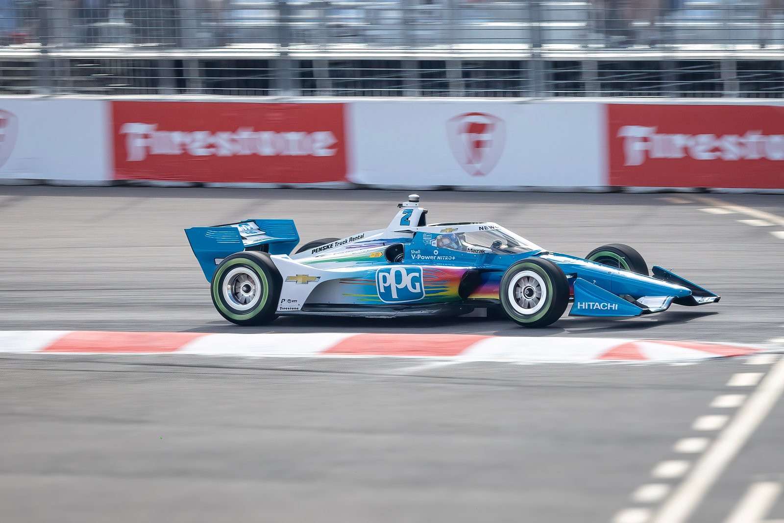 Josef Newgarden In Turn 1 St Pete Grand Prix 2024