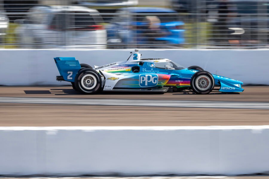 Josef Newgarden On Main Straight St Pete Grand Prix 2024