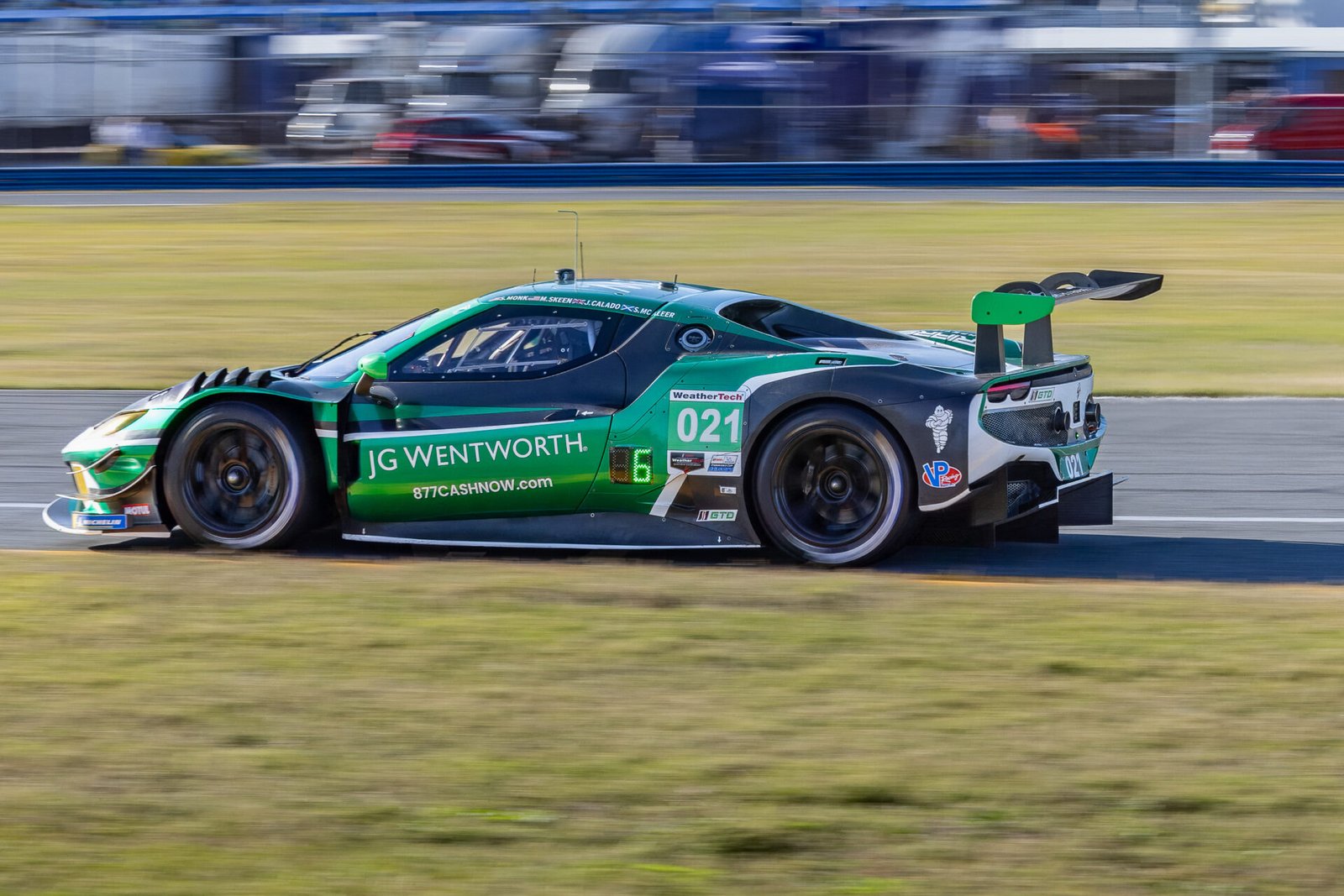 021 Triarsi Competizione Ferrari Heading Toward West Horseshoe Horseshoe At Daytona International Speedway 2025