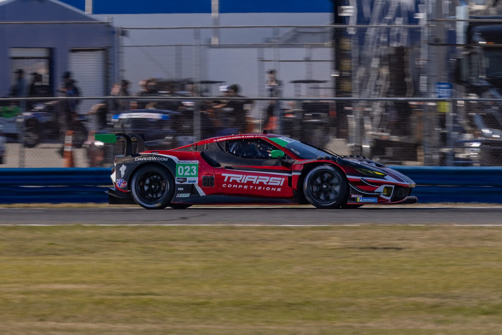 023 Triarsi Competizione Ferrari Heading Toward International Horseshoe At Daytona International Speedway 2025