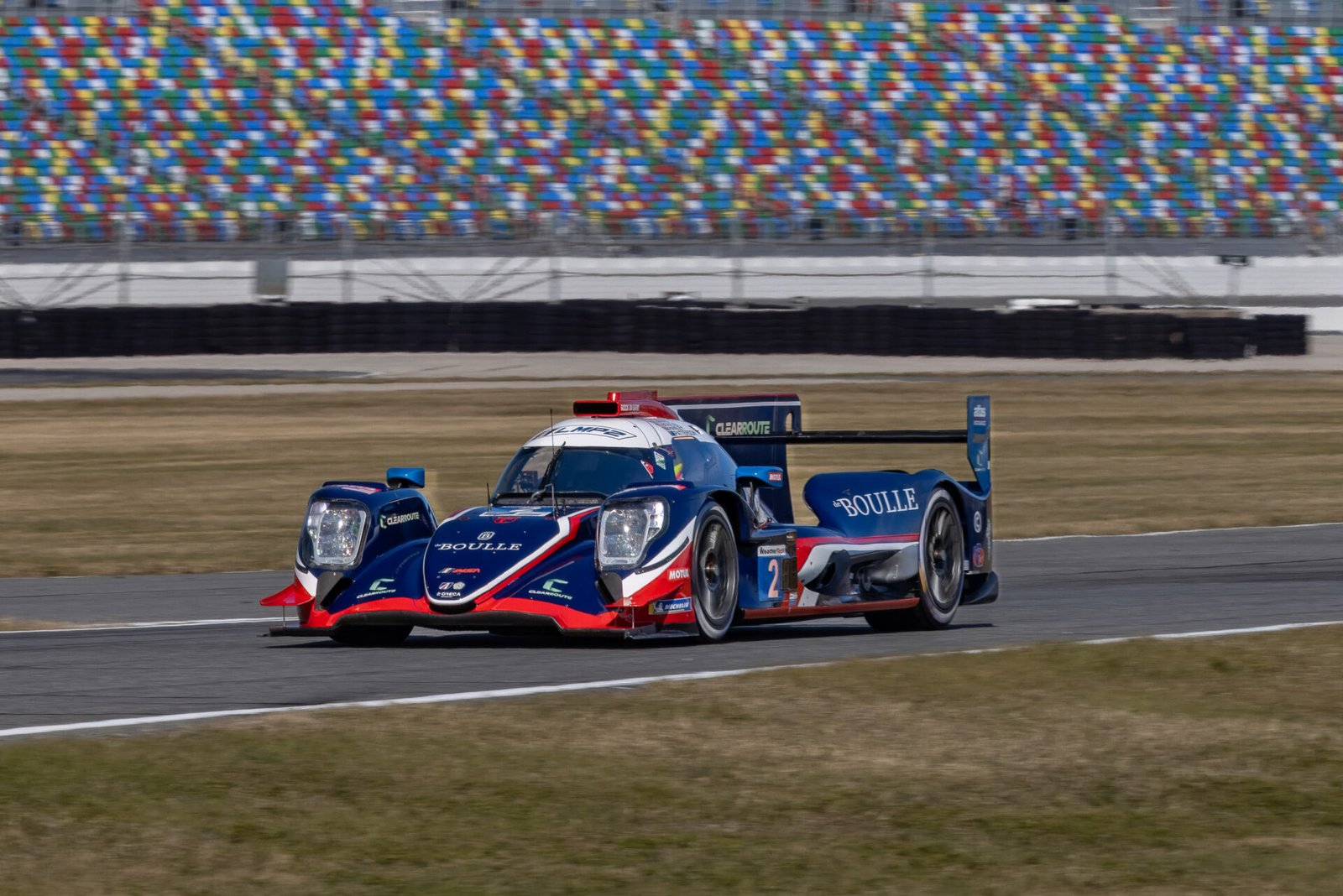 2 United Autosports Usa Oreca Entering West Horseshoe At Daytona International Speedway 2025