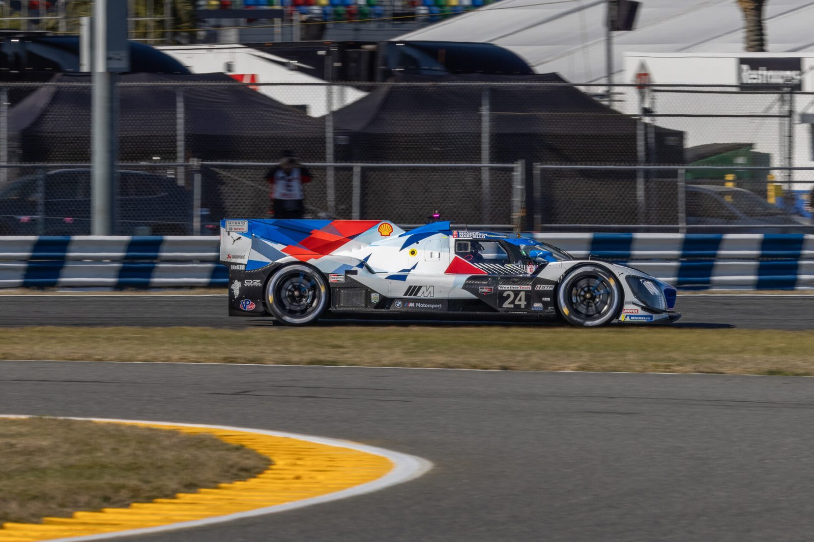24 M Team Rll Bmw Entering International Horseshoe At Daytona International Speedway 2025