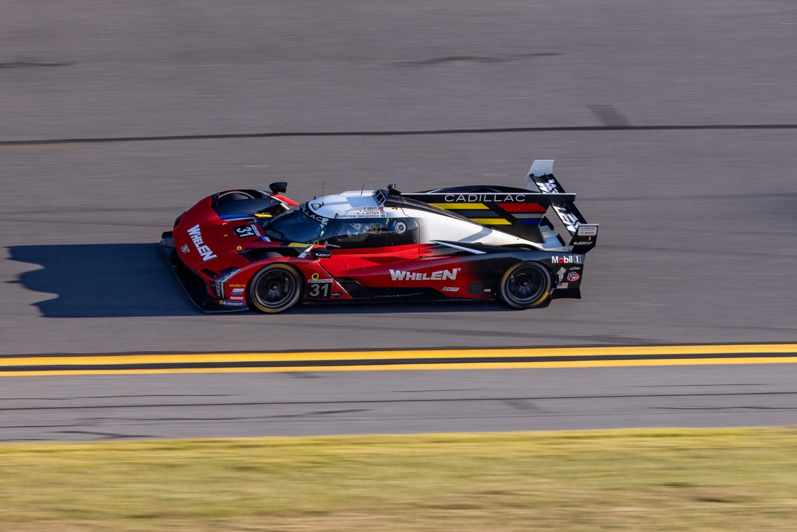 31 Whelen Cadillac On Turn 1 Banking At Daytona International Speedway 2025