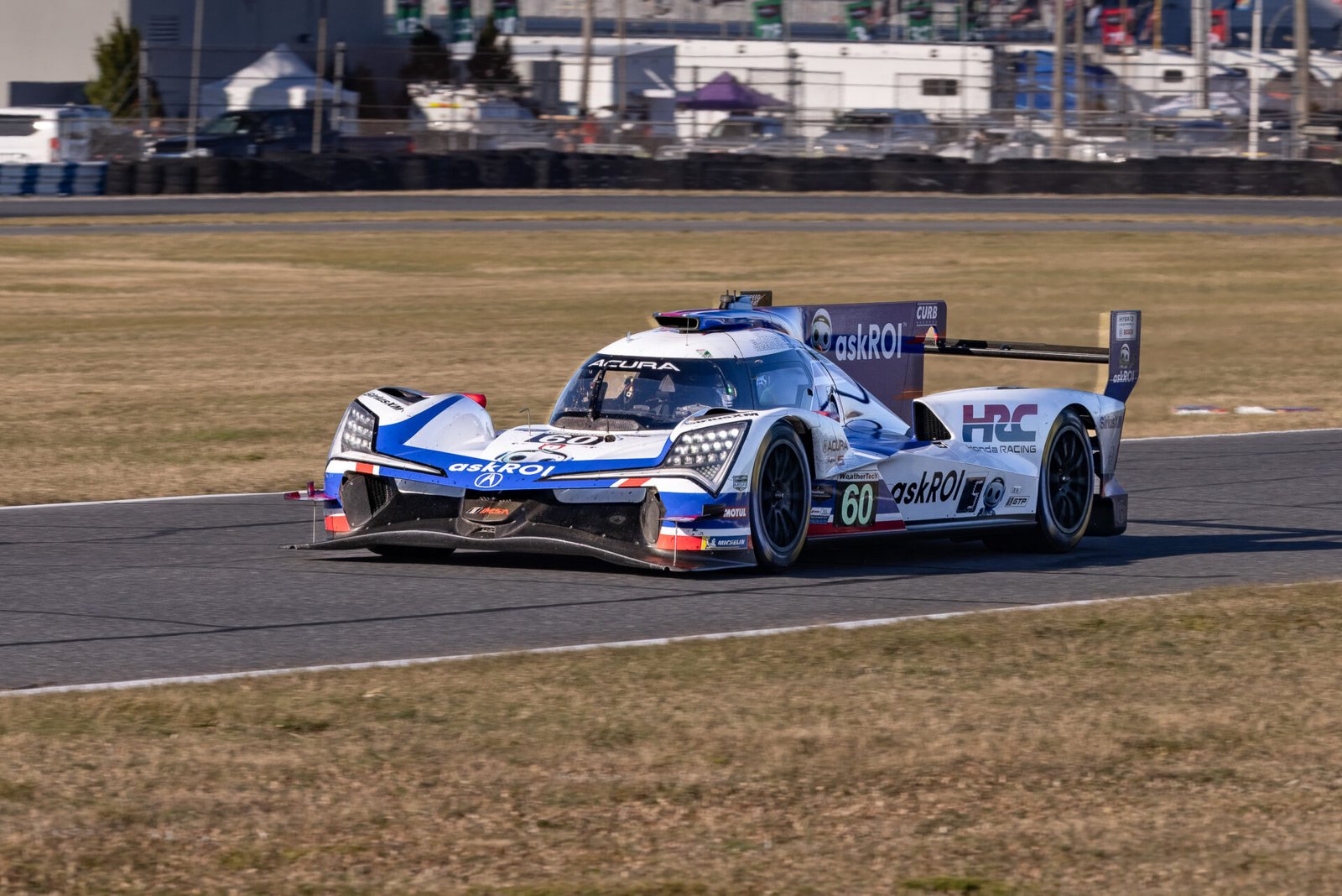 60 Meyer Shank Acura On Short Straight Toward West Horseshoe At Daytona International Speedway 2025