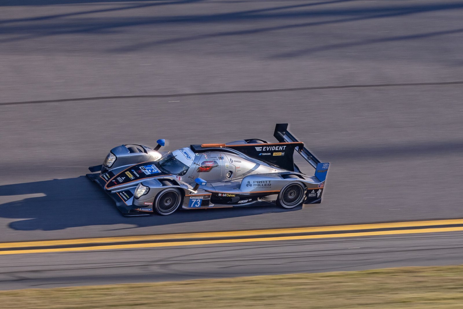 73 Pratt Miller Motorsports Oreca On Turn 1 Banking At Daytona International Speedway 2025