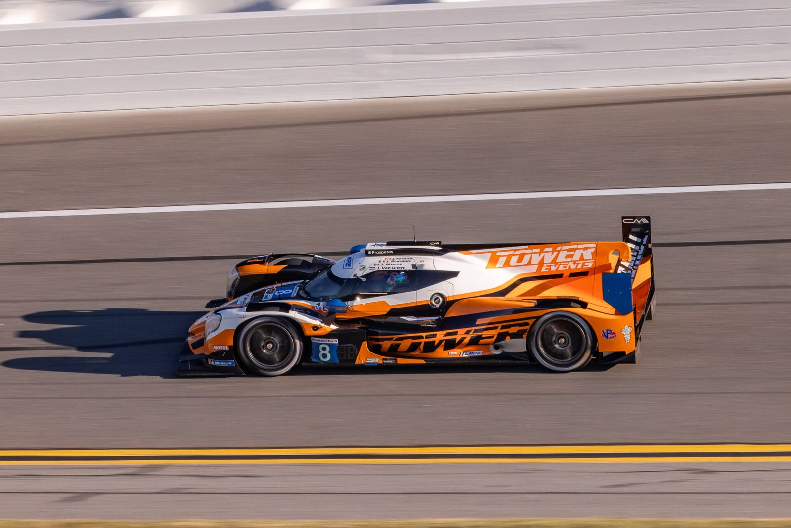 8 Tower Motorsports Oreca In Turn 2 At Daytona International Speedway 2025