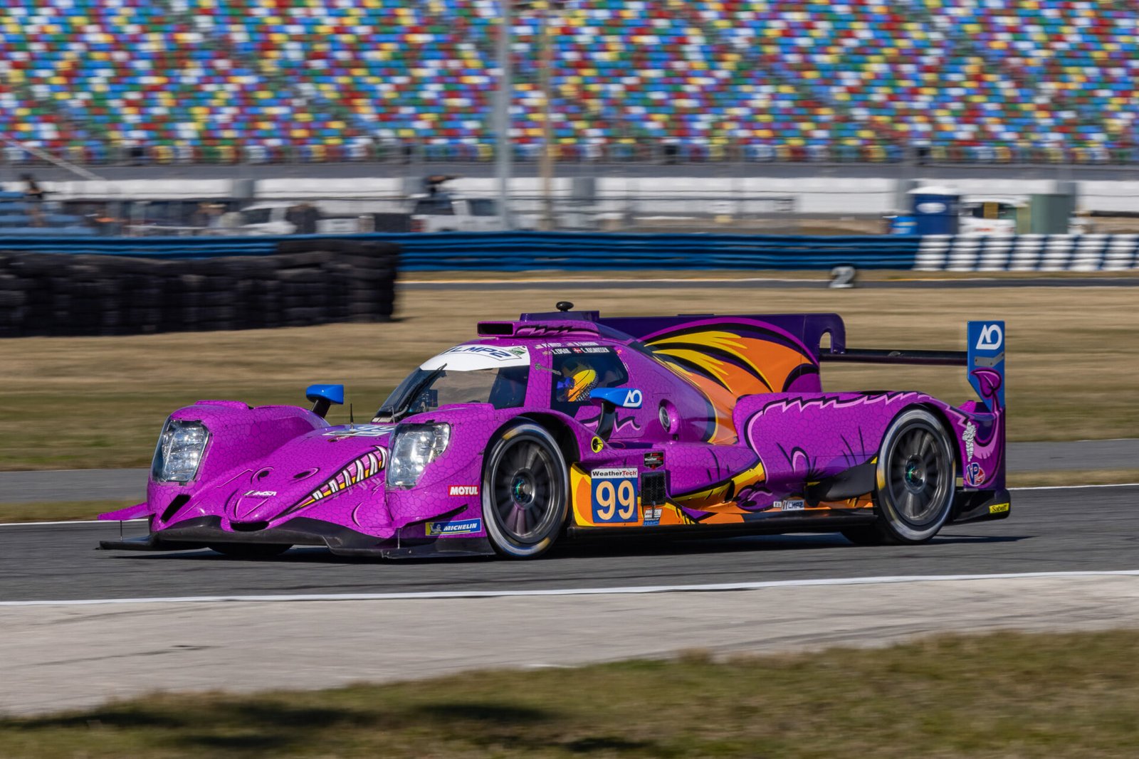 99 Ao Racing Oreca Entering West Horseshoe At Daytona International Speedway 2025