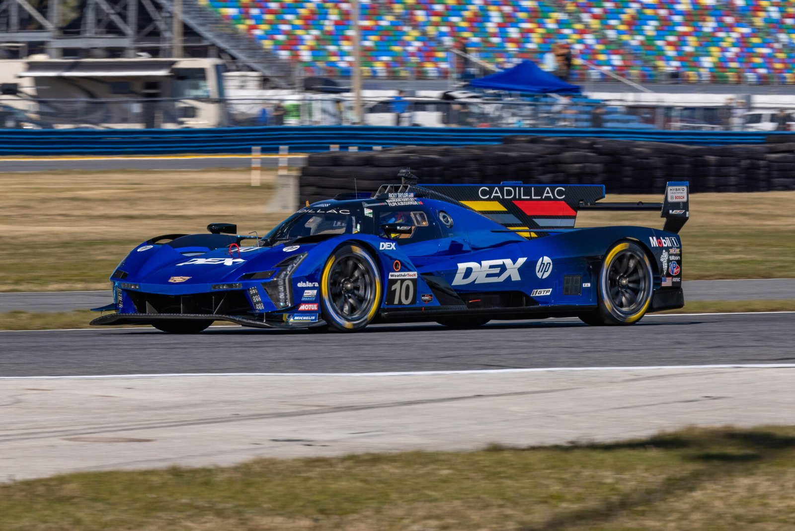 10 Wayne Taylor Racing Cadillac Entering West Horseshoe At Daytona International Speedway 2025