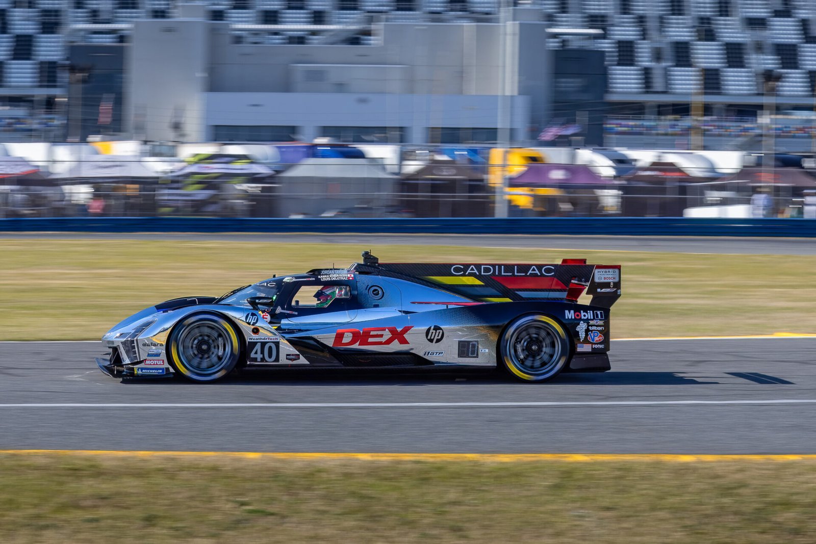 10 Wayne Taylor Racing Cadillac Heading Toward West Horseshoe At Daytona International Speedway 2025