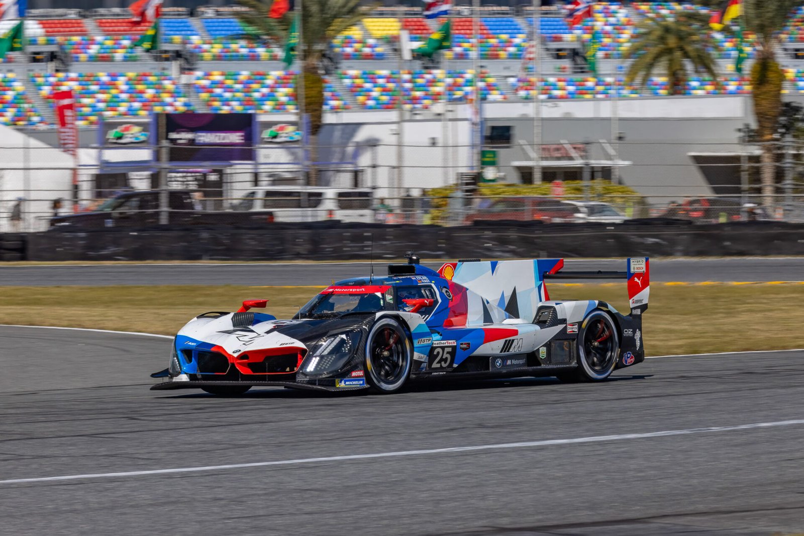 25 M Team Rll Bmw Exiting International Horseshoe At Daytona International Speedway 2025