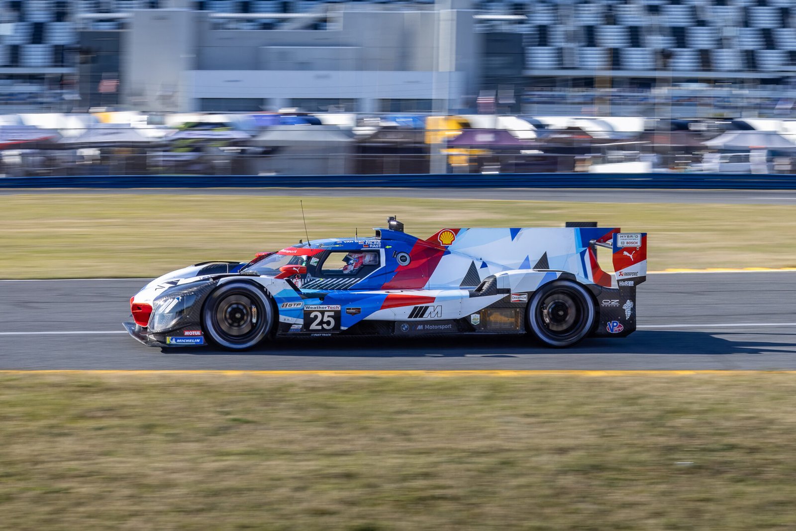 25 M Team Rll Bmw Heading Toward West Horseshoe At Daytona International Speedway 2025