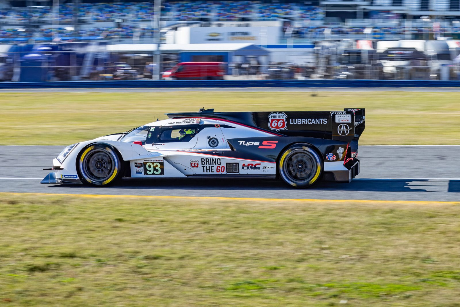 93 Meyer Shank Acura Heading Toward West Horseshoe At Daytona International Speedway 2025