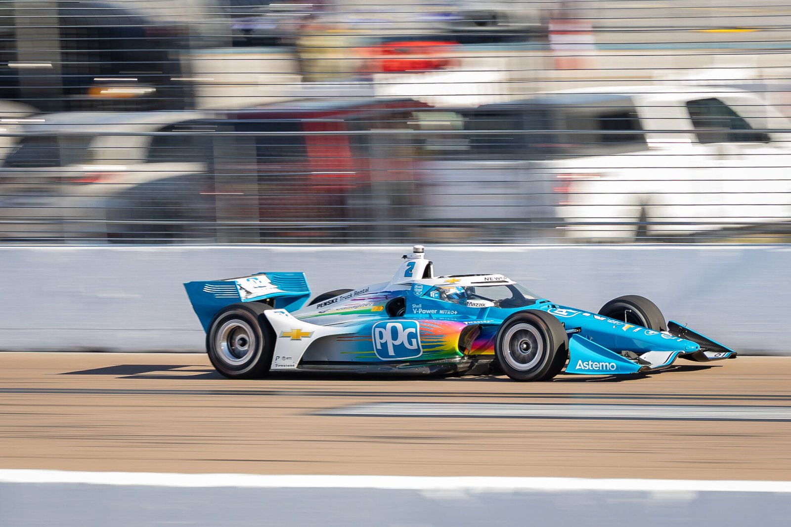 Josef Newgarden On Main Straight St Pete Grand Prix 2025