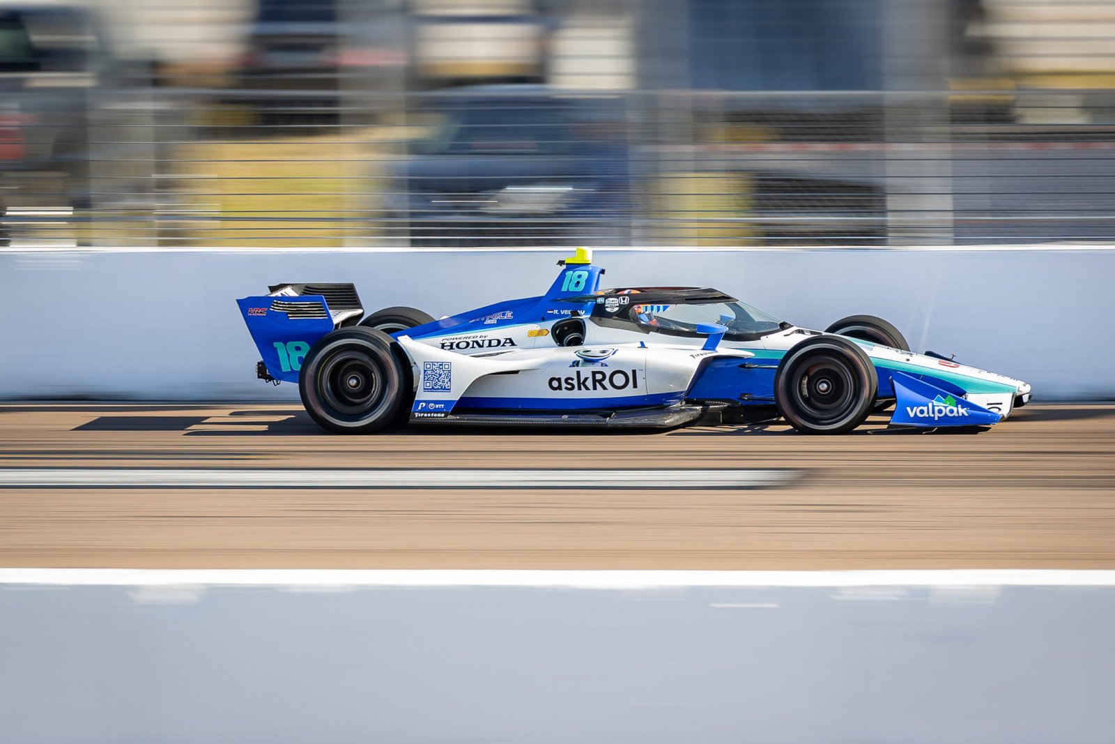 Rinus Veekay On Main Straight St Pete Grand Prix 2025