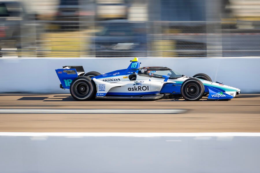 Rinus Veekay On Main Straight St Pete Grand Prix 2025