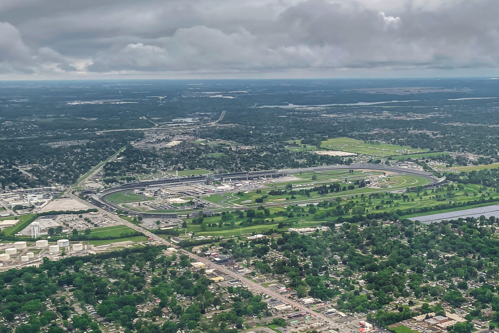 View Of Indianapolis Motor Speedway From Southwest Airlines
